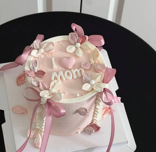 Mother's Day 2025 | Blush Petals Love Mom Cake