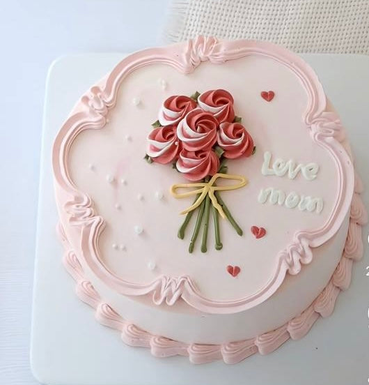 Rosy Embrace Cake