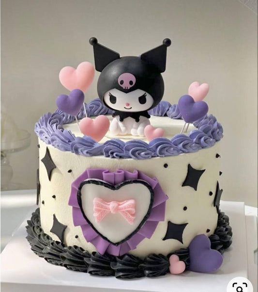 Vintage Ribbon Purple Kuromi Cake