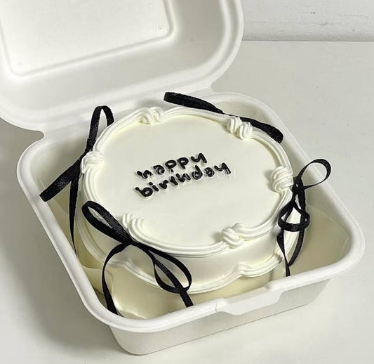Black Ribbon Bento Cake