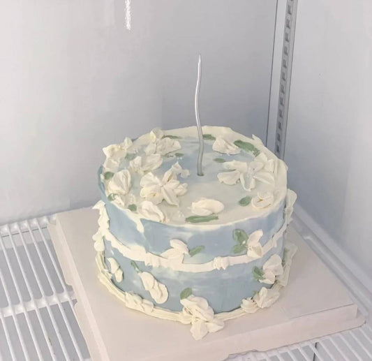 Buttercream Floral Blue Vintage Dreams Cake