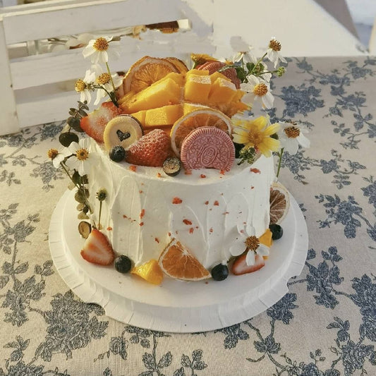 Fresh Fruits Overload Cake