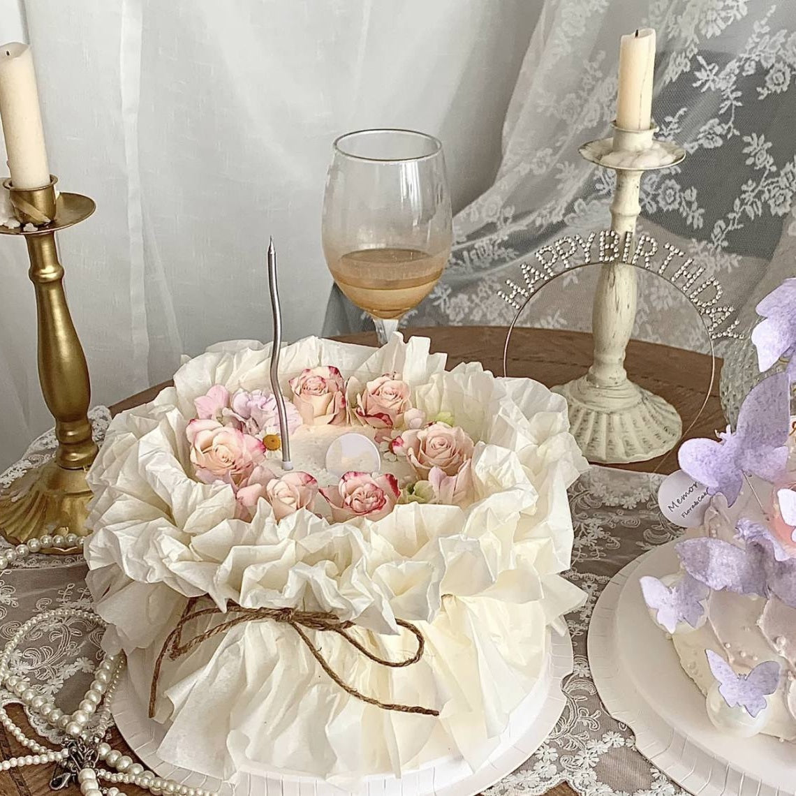 Pink Rose Bouquet Cake