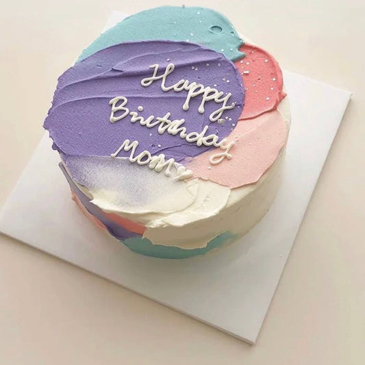 Colorful Abstract Korean Cake