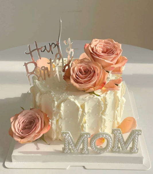 Orange Vintage Mother's Day Cake