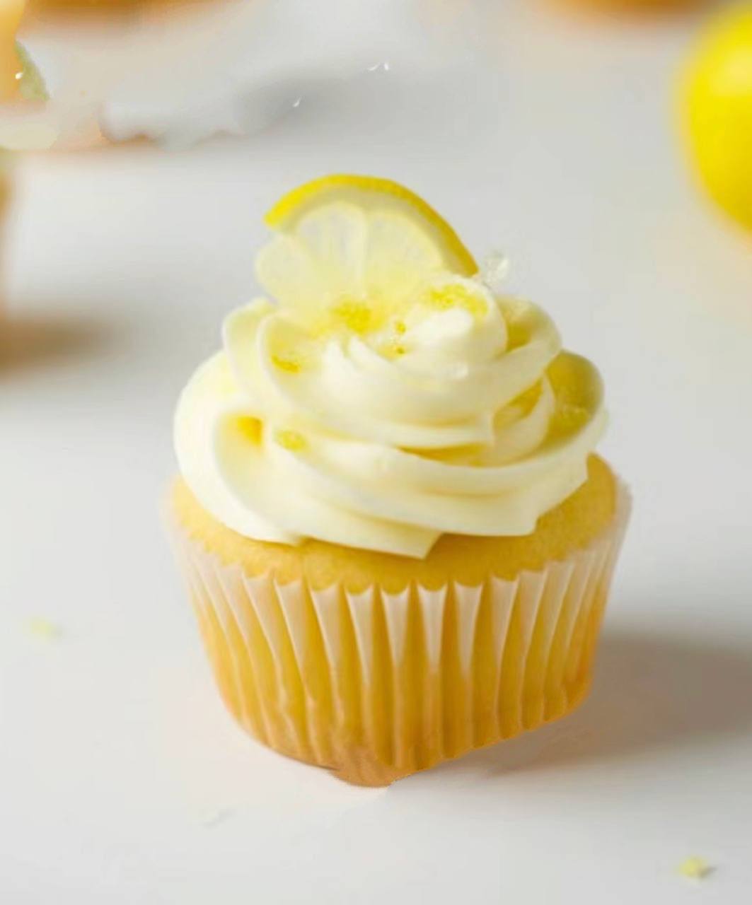 Vanilla Moist Lemon Cupcakes (Box of 12)