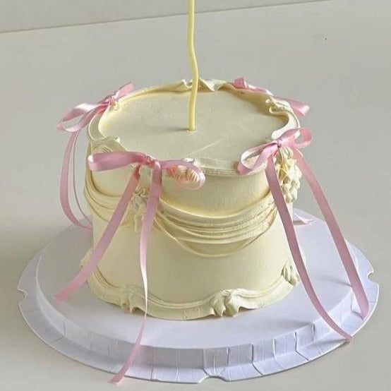 Yellow Ribbon Vintage Cake | Best Cake In Singapore