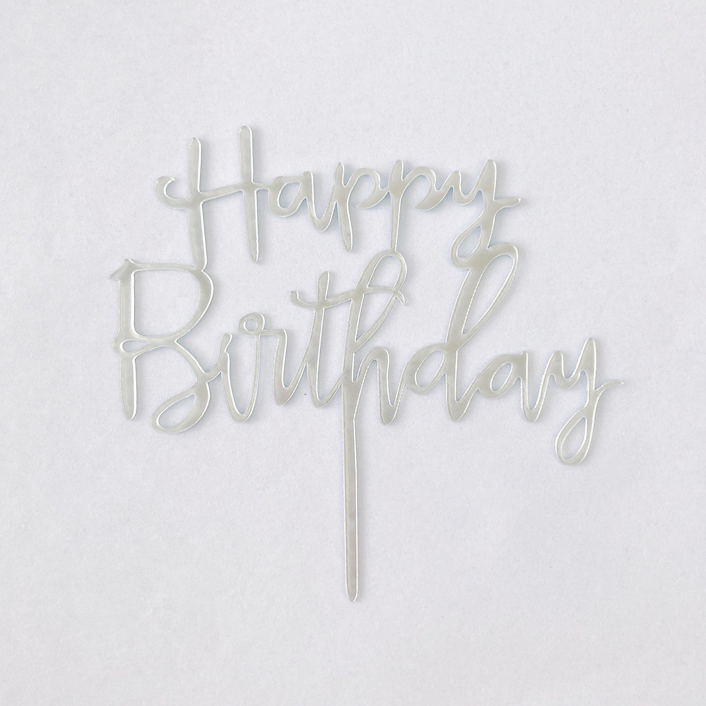Silver Cake Topper