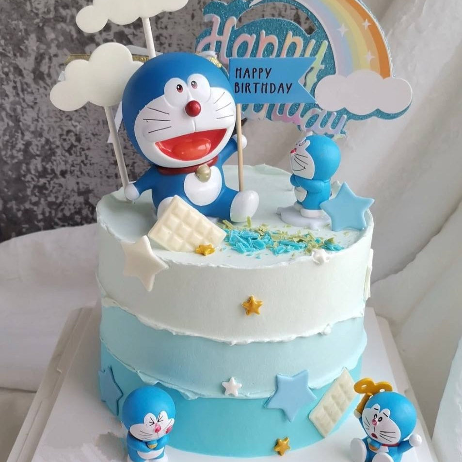 Doraemon x Rainbow Cake