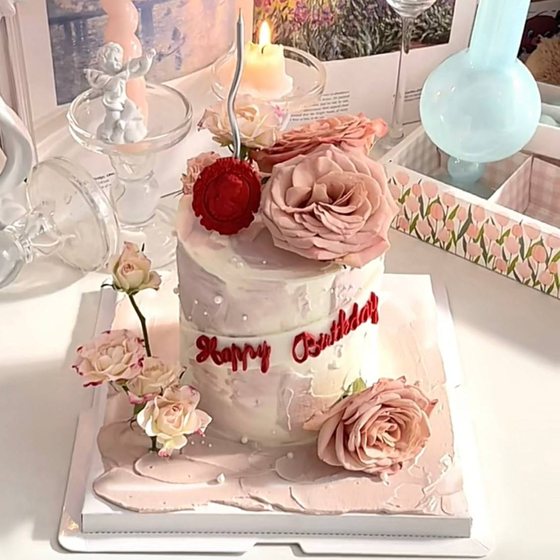 Elegant Blooming Floral Cake