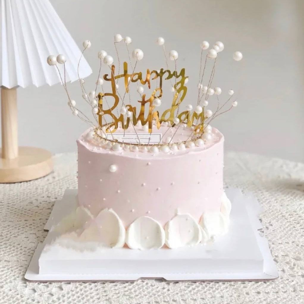 Princess Pearl Pink Crown Cake