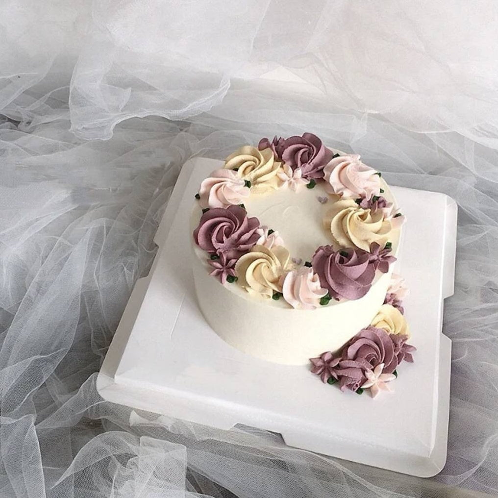 Blush Purple Rosette Cake