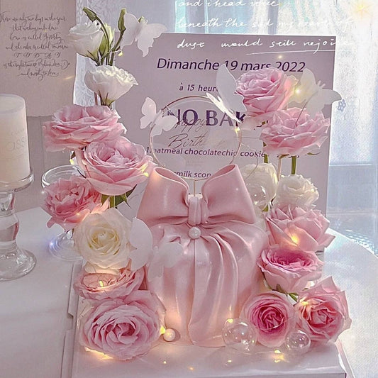 Enchanted Dreamy Pink Floral Princess Cake