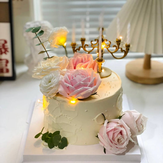 Enchanted Floral Roses Cake