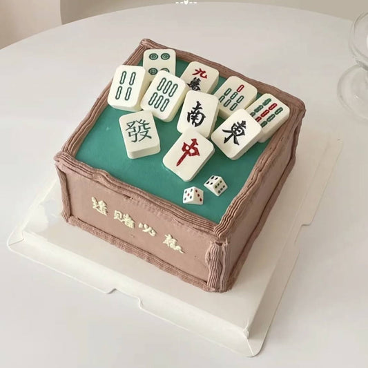 Mahjong Table Cake