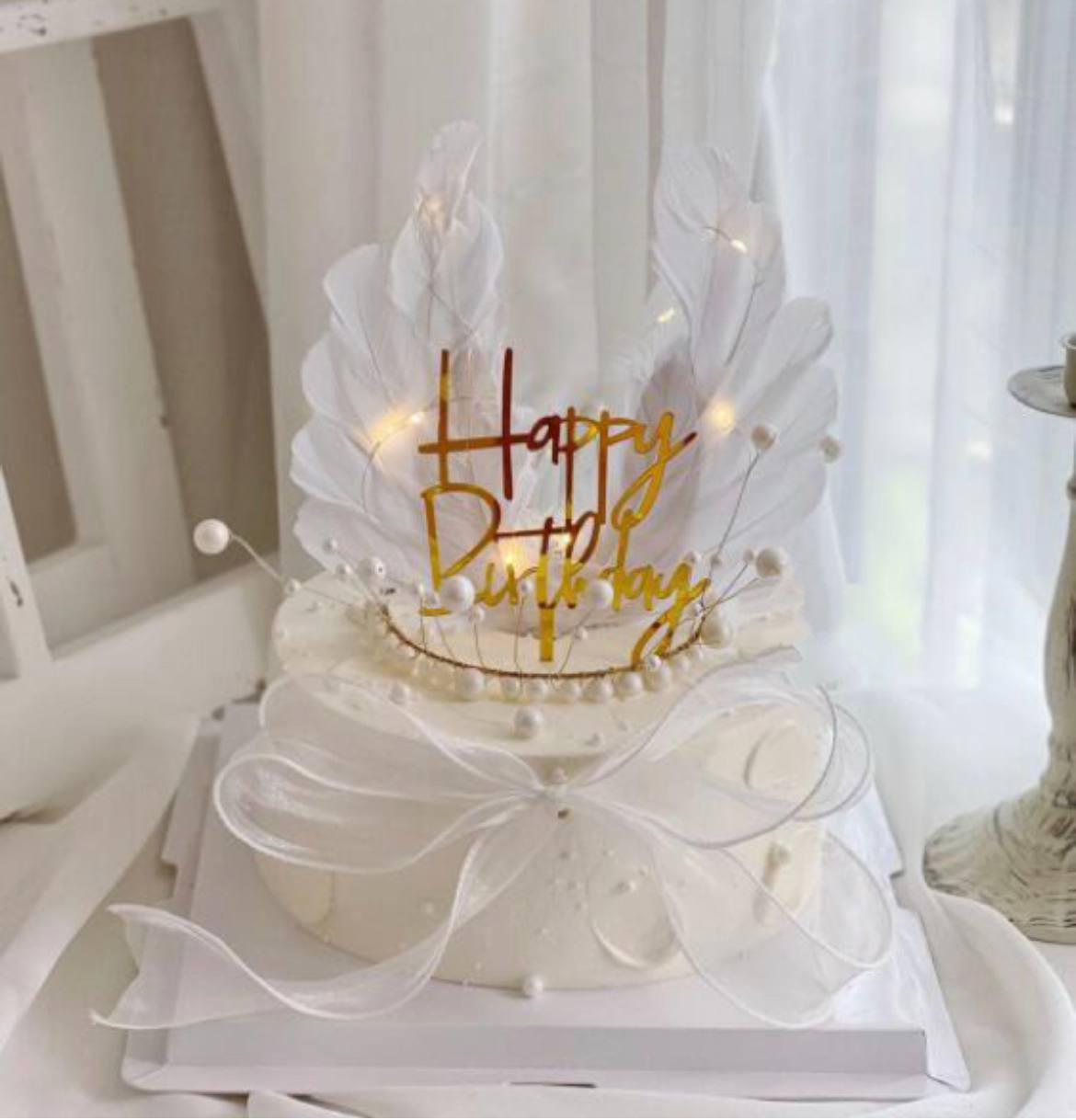 White Princess Crown Cake