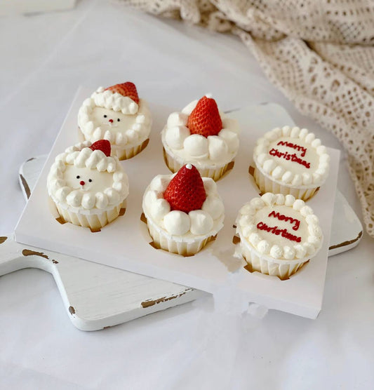 White Christmas Cupcake Set (Box of 6)