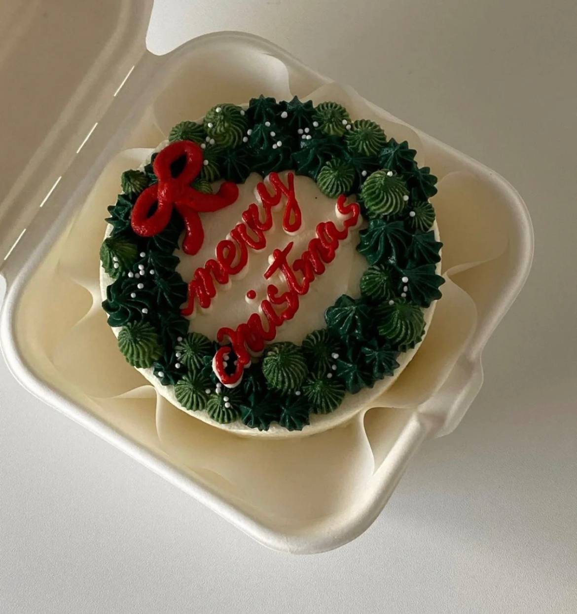 Christmas Wreath Bento Cake