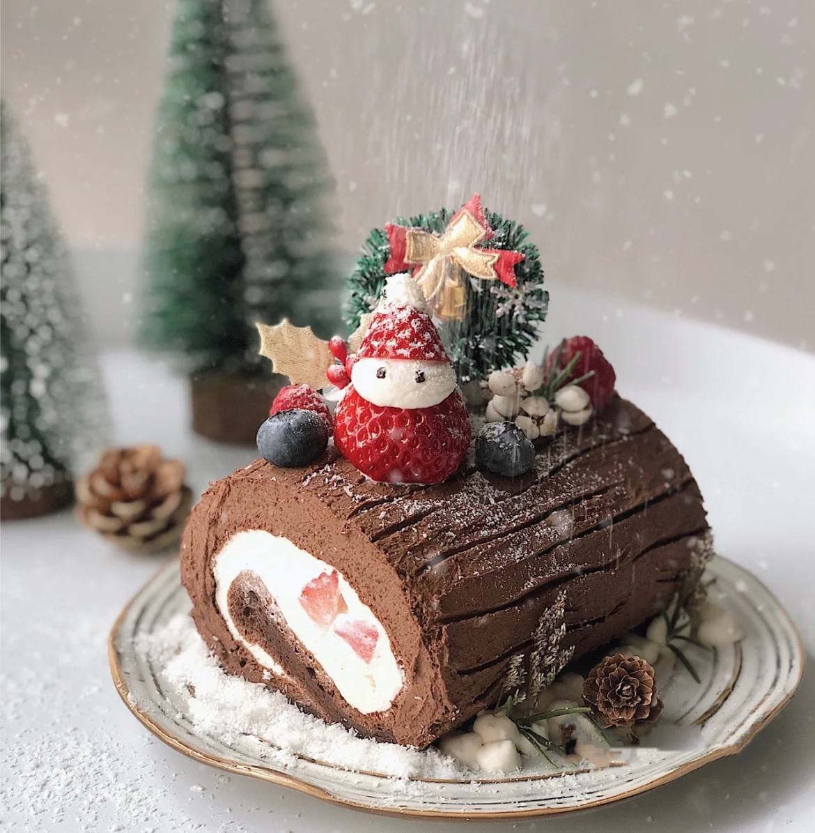 Mini Chocolate Log Cake