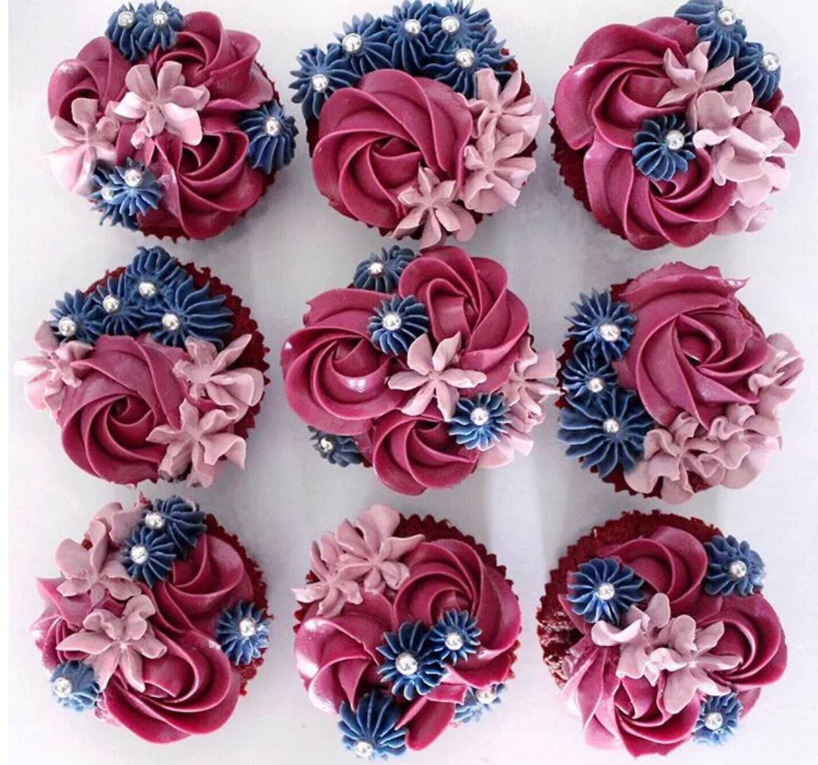 Purple x Royal Blue Customised Cupcakes (Box of 12)