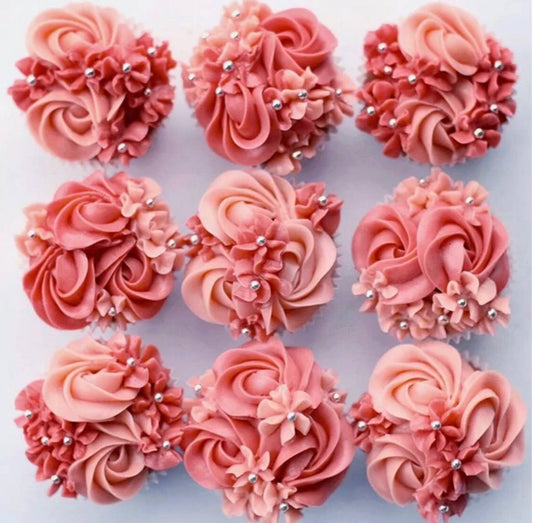 Shades of Pink x Red Cupcakes (Box of 12)