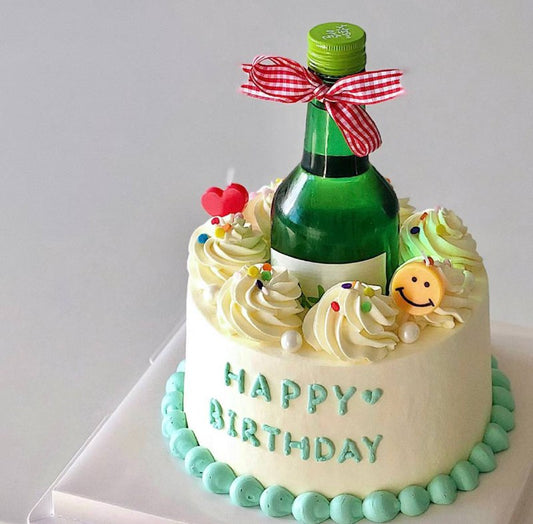 Soju Alcohol Green Cake