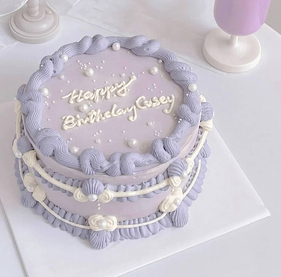 Lilac Korean Vintage Cake