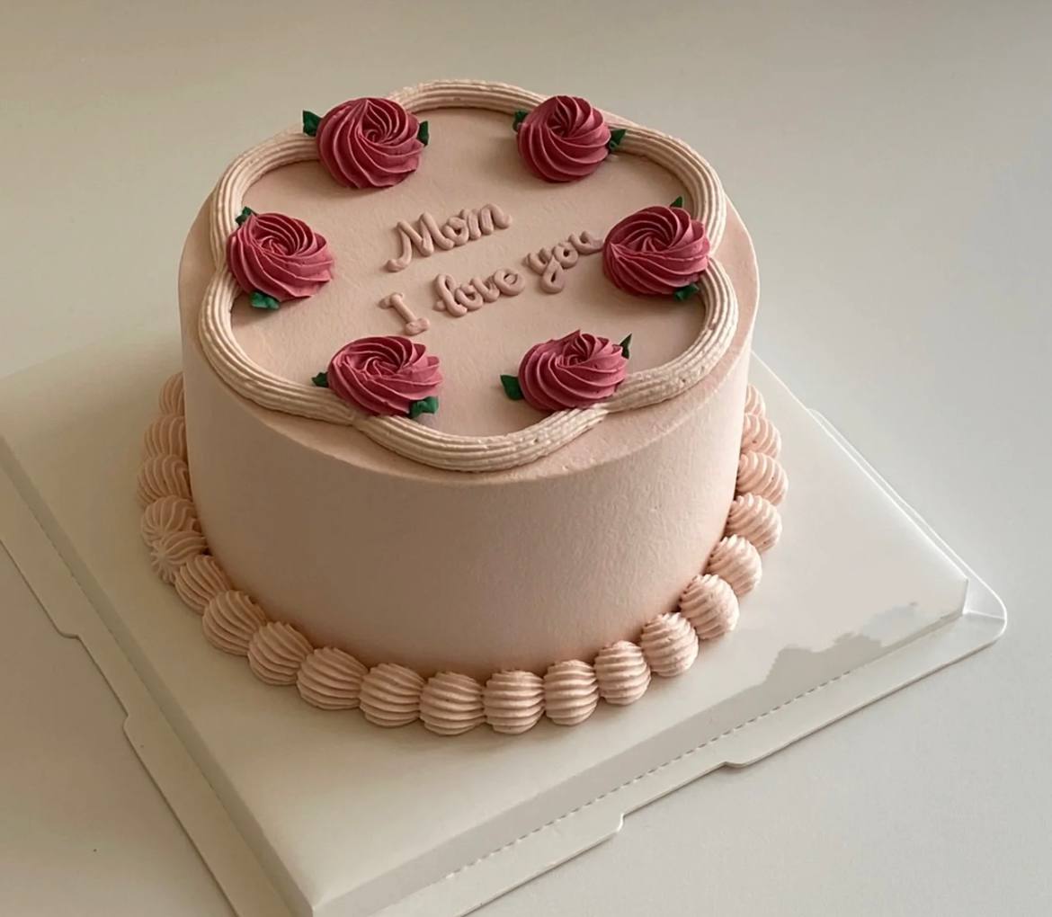 Sweet Pink Mother's Day Cake